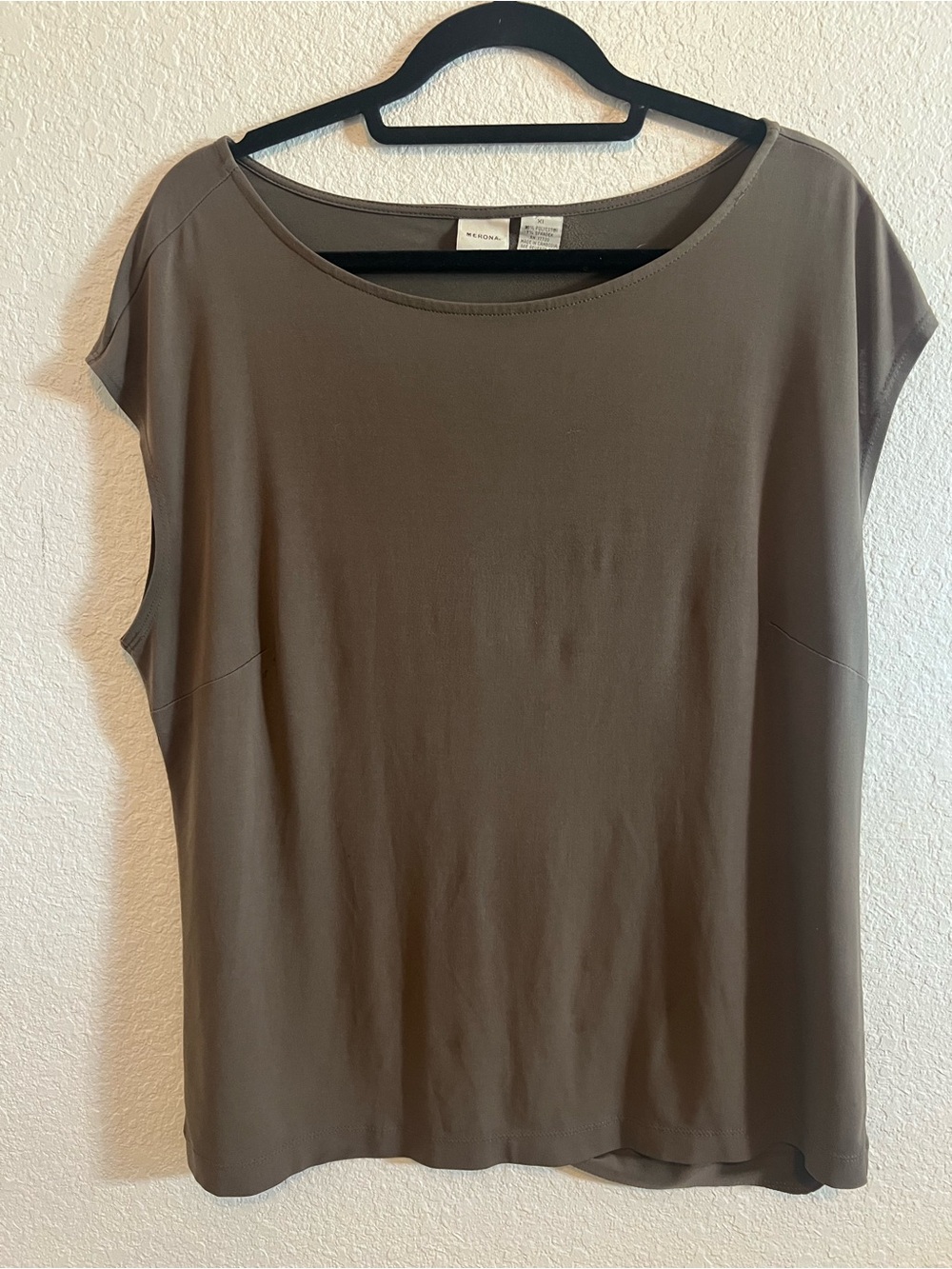 Merona Olive Cap-Sleeve Tunic Top